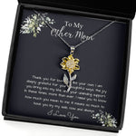 Bonus Mom Necklace, Gift To My Other Mother Necklace, Gift For Bonus Mom Second Mom - Sunflower Pendant Necklace