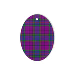 Wardlaw Tartan Oval Ornaments, Christmas Tree Ornament, Plaid Christmas Ornaments, Ceramic Oval Christmas Tree Decoration, Tartan Oval Ornaments, Christmas Tree Ornament, Plaid Christmas Ornaments, Ceramic Oval Christmas Tree Decoration