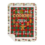 Personalized Gift Tartan Plaid Blanket Clan Erskine With Christmas Cookie Baking Crew Christmas Gift Sherpa Blanket, tartan sherpa blanket,buffalo plaid sherpa blanket,christmas sherpa blanket,Christmas Throw Blanket,green plaid sherpa blanket,green sherpa blanket
