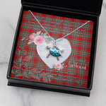 Sea Turtle Necklace Gift for My Beautiful Girlfriend Valentines Necklace Clan MacBain Tartan Blue Turtle Necklace