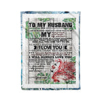 Scotstee Shop - Personalized Perfect Letter To My Husband And I Love You So Much Gift Letter Couple Flamingo Fleece Blanket