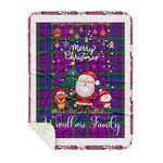 Personalized Gift Tartan Plaid Blanket Clan Wardlaw With Funny Santa Snowman Reindeer Merry Christmas Gift Sherpa Blanket, blue plaid sherpa blanket,blue tartan sherpa blanket,Buchan,buffalo plaid sherpa blanket,christmas sherpa blanket,Christmas Throw Blanket