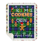 Personalized Gift Tartan Plaid Blanket Clan Graham Of Menteith Modern With Christmas Cookie Baking Crew Christmas Gift Sherpa Blanket, tartan sherpa blanket,buffalo plaid sherpa blanket,christmas sherpa blanket,Christmas Throw Blanket,green plaid sherpa blanket,green sherpa blanket