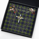 To My Beautiful Soulmate Necklace In Your Eyes I Have Found My Home Clan Colquhoun Modern Tartan Cross Dancing Necklace