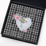 Gift For My Beautiful Girlfriend Necklace Valentine Necklace Clan MacPhee Black Tartan Cross Dancing Necklace Scottish Tartan Jewelry