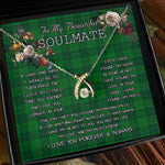 To My Beautiful Soulmate Necklace In Your Eyes I Have Found My Home Clan Erskine Hunting Tartan Wishbone Dancing Necklace