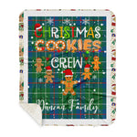 Personalized Gift Tartan Plaid Blanket Clan Duncan Ancient With Christmas Cookie Baking Crew Christmas Gift Sherpa Blanket, tartan sherpa blanket,buffalo plaid sherpa blanket,christmas sherpa blanket,Christmas Throw Blanket,green plaid sherpa blanket,green sherpa blanket