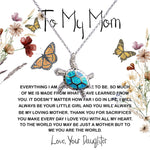 Opal Turtle Necklace - Mom Necklace Gift, You Are The World Necklace, Mother's Day Gift, Mother Daughter Neckalce