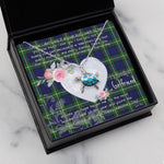 Sea Turtle Necklace Gift for My Beautiful Girlfriend Valentines Necklace Clan Forbes Tartan Blue Turtle Necklace