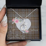 Rising Phoenix Necklace - Valentine Necklace Clan MacIntyre Weathered Tartan Gift for Girlfriend, Gift for My Wife Rising Phoenix Necklace
