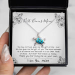 Opal Turtle Necklace - Mom Necklace, Stepmom Necklace, Bonus Mom Necklace, Mother's Day Gift For Step Mom Necklace