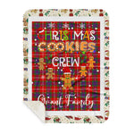 Personalized Gift Tartan Plaid Blanket Clan Grant of Lurg With Christmas Cookie Baking Crew Christmas Gift Sherpa Blanket, tartan sherpa blanket,buffalo plaid sherpa blanket,christmas sherpa blanket,Christmas Throw Blanket,green plaid sherpa blanket,green sherpa blanket