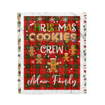 Personalized Gift Tartan Plaid Blanket Clan Adair With Christmas Cookie Baking Crew Christmas Gift Blanket, Plaid Blanket, Christmas Fleece Blanket, Christmas Blanket, Tartan Blanket, Scottish Blanket, Scotland Blanket, Family Name Blanket, Custom Blanket, Personalized Blanket