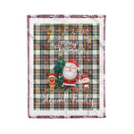 Personalized Gift Tartan Plaid Blanket Clan Stewart Dress Ancient With Funny Santa Snowman Reindeer Merry Christmas Fleece Blanket, Home Living Room, Plaid Blanket, Tartan Blanket, Scottish Blanket, Buffalo fleece blanket, Christmas Blanket