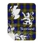 Sherpa Blanket - Tartan Blanket Thistle and Lion Scottish Clan Muir Plaid Blanket, plaid sherpa blanket queen,purple sherpa blanket,queen sherpa blanket,queen size sherpa blanket,red sherpa blanket,scottish tartan blankets,sherpa blanket,sherpa christmas blanket