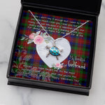 Sea Turtle Necklace Gift for My Beautiful Girlfriend Valentines Necklace Clan Tennant Tartan Blue Turtle Necklace