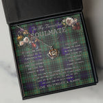 To My Beautiful Soulmate Necklace In Your Eyes I Have Found My Home Clan Monteith Modern Tartan Crown Pendant Necklace