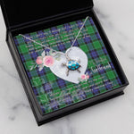Sea Turtle Necklace Gift for My Beautiful Girlfriend Valentines Necklace Clan Graham Of Menteith Modern Tartan Blue Turtle Necklace