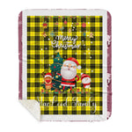 Personalized Gift Tartan Plaid Blanket Clan MacLeod of Lewis Modern With Funny Santa Snowman Reindeer Merry Christmas Gift Sherpa Blanket, blue plaid sherpa blanket,blue tartan sherpa blanket,Buchan,buffalo plaid sherpa blanket,christmas sherpa blanket,Christmas Throw Blanket
