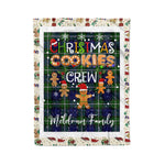 Fleece Blanket - Personalized Gift Tartan Plaid Blanket Clan Meldrum With Christmas Cookie Baking Crew Christmas Gift Fleece Blanket