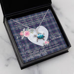 Sea Turtle Necklace Gift for My Beautiful Girlfriend Valentines Necklace Clan Nevoy Tartan Blue Turtle Necklace