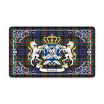 Doormat - Welcome Mat Scottish Fletcher Of Dunans Clan Badge Tartan Door Mat, Plaid Doormat