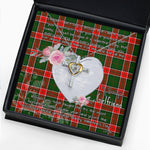 Gift For My Beautiful Girlfriend Necklace Valentine Necklace Clan Pollock Tartan Cross Dancing Necklace Scottish Tartan Jewelry