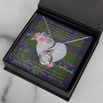 Rising Phoenix Necklace - Valentine Necklace Clan Stewart of Appin Hunting Tartan Gift for Girlfriend, Gift for My Wife Rising Phoenix Necklace