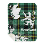 Sherpa Blanket - Tartan Blanket Thistle and Lion Scottish Clan Wallace Ancient Plaid Blanket, plaid sherpa blanket queen,purple sherpa blanket,queen sherpa blanket,queen size sherpa blanket,red sherpa blanket,scottish tartan blankets,sherpa blanket,sherpa christmas blanket