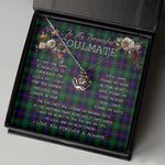 To My Beautiful Soulmate Necklace In Your Eyes I Have Found My Home Clan Campbell Of Cawdor Modern Tartan Crown Pendant Necklace