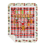 Personalized Gift Tartan Plaid Blanket Clan Renton With Christmas Cookie Baking Crew Christmas Gift Sherpa Blanket, tartan sherpa blanket,buffalo plaid sherpa blanket,christmas sherpa blanket,Christmas Throw Blanket,green plaid sherpa blanket,green sherpa blanket