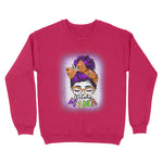 Witchy Mama Halloween Messy Bun Skull Witch Mom Women Spooky Womens Halloween Sweatshirts, Halloween Sweatshirt Plus Size - Scotstee Shop