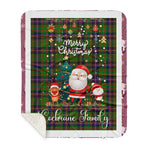 Personalized Gift Tartan Plaid Blanket Clan Cochrane Hunting With Funny Santa Snowman Reindeer Merry Christmas Gift Sherpa Blanket, blue plaid sherpa blanket,blue tartan sherpa blanket,Buchan,buffalo plaid sherpa blanket,christmas sherpa blanket,Christmas Throw Blanket