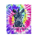 Scotstee Shop - Scotstee Shop Blanket Galaxy Zebra Neon Rainbow Tie Dye Watercolor Hippie Rainbow Fleece Blanket