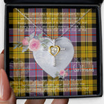 Gift For My Beautiful Girlfriend Necklace Valentine Necklace Clan Culloden Tartan Cross Dancing Necklace Scottish Tartan Jewelry