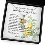 Sunflower Pendant Necklace - Mother-In-Law Necklace, Thank You To Mother-In-Law Necklace Gift