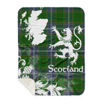 Sherpa Blanket - Tartan Blanket Thistle and Lion Scottish Clan Pringle Plaid Blanket, plaid sherpa blanket queen,purple sherpa blanket,queen sherpa blanket,queen size sherpa blanket,red sherpa blanket,scottish tartan blankets,sherpa blanket,sherpa christmas blanket