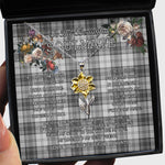 To My Beautiful Soulmate Sunflower Necklace In Your Eyes I Have Found My Home Clan Douglas Grey Modern Tartan Jewelry For Girlfriend