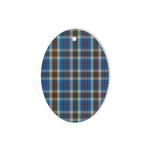 Thomson Blue Tartan Oval Ornaments, Christmas Tree Ornament, Plaid Christmas Ornaments, Ceramic Oval Christmas Tree Decoration, Tartan Oval Ornaments, Christmas Tree Ornament, Plaid Christmas Ornaments, Ceramic Oval Christmas Tree Decoration