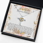 Bonus Mom Necklace, To My Beautiful Bonus Mom On My Wedding Day Necklace, Gift For Stepmother Of The Groom Gift, Mother's Day Cross Necklace