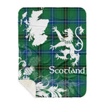 Sherpa Blanket - Tartan Blanket Thistle and Lion Scottish Clan Henderson Plaid Blanket, plaid sherpa blanket queen,purple sherpa blanket,queen sherpa blanket,queen size sherpa blanket,red sherpa blanket,scottish tartan blankets,sherpa blanket,sherpa christmas blanket