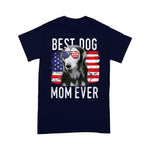 Scotstee Shop - Womens American Flag Best Dog Mom Ever Salukis USA 4th Of July Shirt