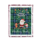 Personalized Gift Tartan Plaid Blanket Clan Armstrong Ancient With Funny Santa Snowman Reindeer Merry Christmas Fleece Blanket, Home Living Room, Plaid Blanket, Tartan Blanket, Scottish Blanket, Buffalo fleece blanket, Christmas Blanket