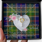 Gift For My Beautiful Girlfriend Necklace Valentine Necklace Clan Whitelaw Modern Tartan Cross Dancing Necklace Scottish Tartan Jewelry