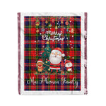 Personalized Gift Tartan Plaid Blanket Clan MacPherson With Funny Santa Snowman Reindeer Merry Christmas Fleece Blanket, Home Living Room, Plaid Blanket, Tartan Blanket, Scottish Blanket, Buffalo fleece blanket, Christmas Blanket