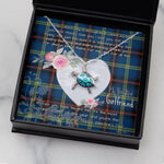 Sea Turtle Necklace Gift for My Beautiful Girlfriend Valentines Necklace Clan Grewar Tartan Blue Turtle Necklace