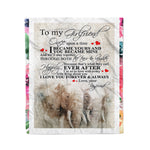 Scotstee Shop - Personalized Gift Letter Love Quote For Girlfriend Couple Elephant Cute Gift Fleece Blanket