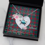 Sea Turtle Necklace Gift for My Beautiful Girlfriend Valentines Necklace Clan Jardine Dress Tartan Blue Turtle Necklace