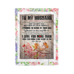 Scotstee Shop - Personalized Letter Love Quote For Husband I Love Husband More Than Gift Fleece Blanket