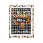 Personalized Gift Tartan Plaid Blanket Clan Troup With Christmas Cookie Baking Crew Christmas Gift Blanket, Plaid Blanket, Christmas Fleece Blanket, Christmas Blanket, Tartan Blanket, Scottish Blanket, Scotland Blanket, Family Name Blanket, Custom Blanket, Personalized Blanket